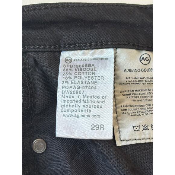 AG Adriano Goldschmied The Legging Ankle Super Skinny Black Jeans Casual 29 - Picture 5 of 9